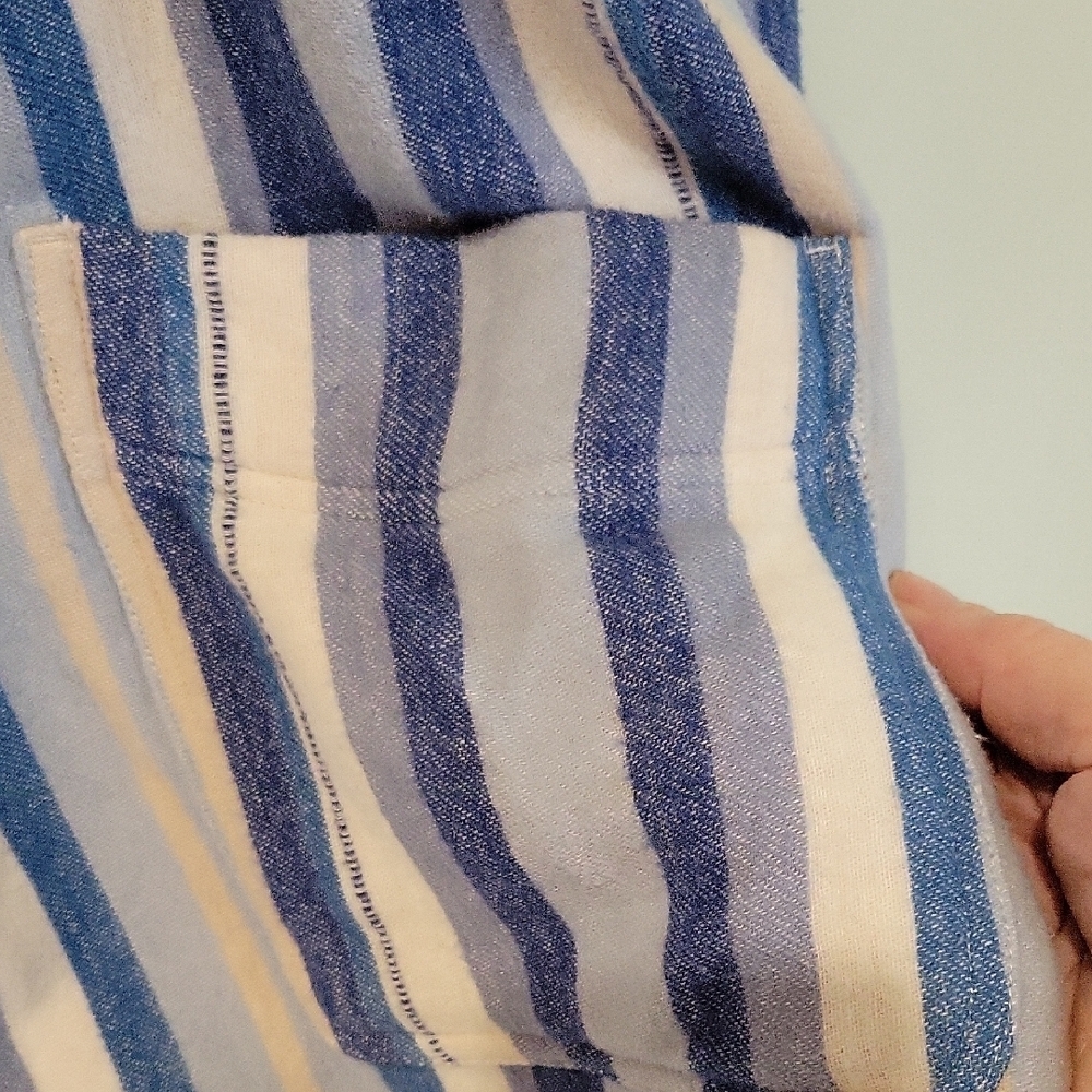 Pendleton Blue and White Striped 100% Cotton Chore Jacket Size Large - Picture 4 of 11
